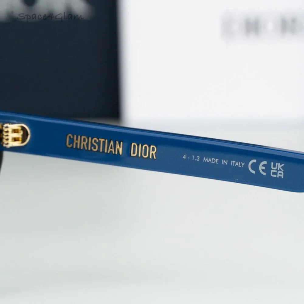 BRAND NEW Dior LAPARISIENNEDIORO S4F 1000 Black Blue Demo Women Round Eyeglasses